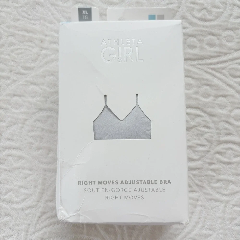 Athleta Girl Right Moves Adjustable Bra 2 Pack, Grey Blue Sz XL